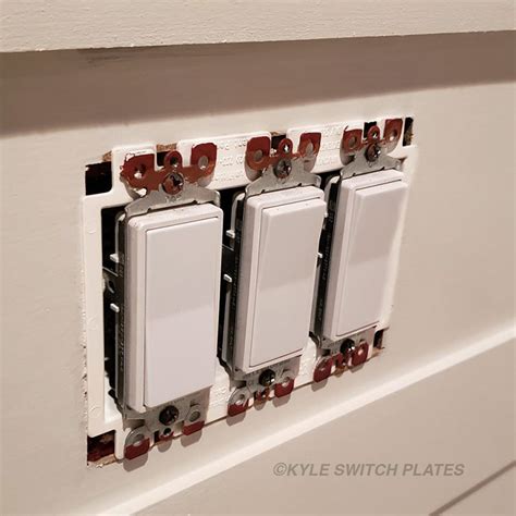 extension plate for 3-o electrical box|3 gang outlet plate extender.